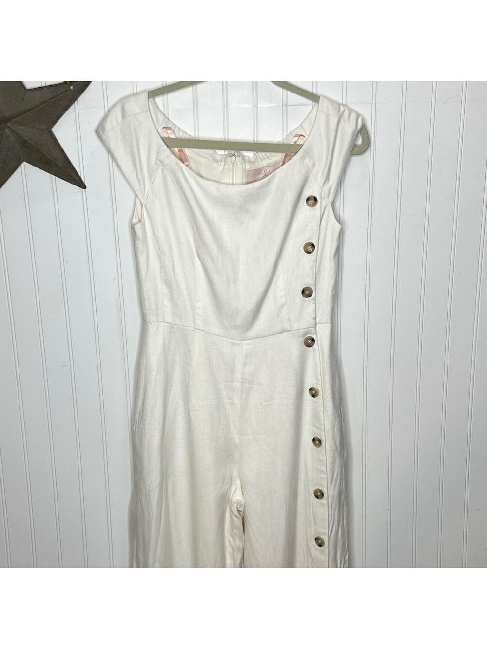 Gal Meets Glam Elegant Cream Jumpsuit Size 2 - Picture 4 of 16